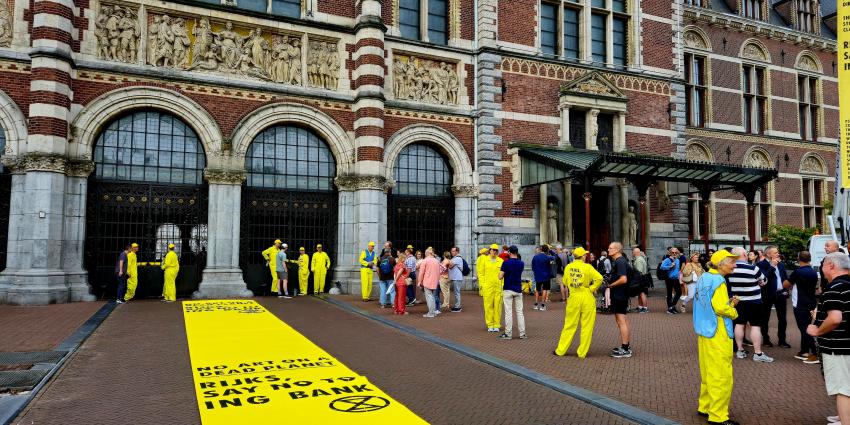 Demonstratie bij Rijksmuseum