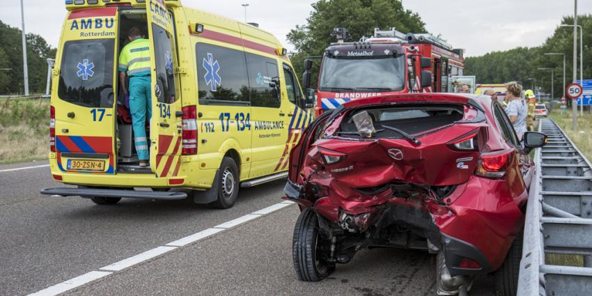 Gewonden bij botsing afrit A20 Gewonden bij botsing afrit A20