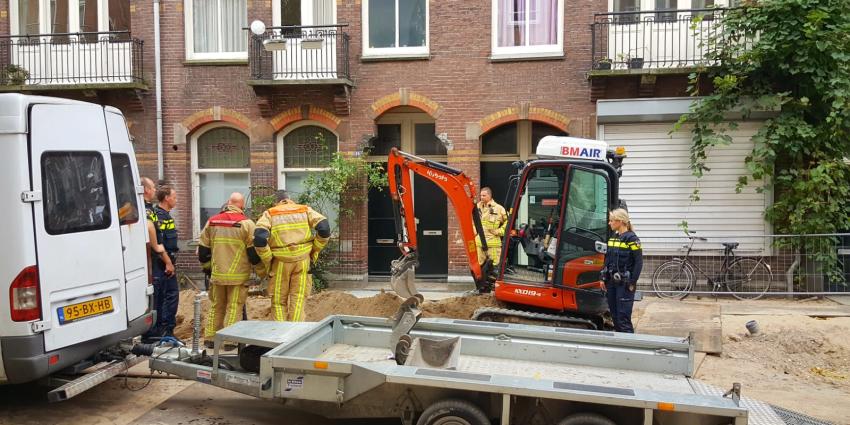 Twee gewonden na ontploffing tijdens graafwerkzaamheden brandweer, graafmachine, werkzaamheden