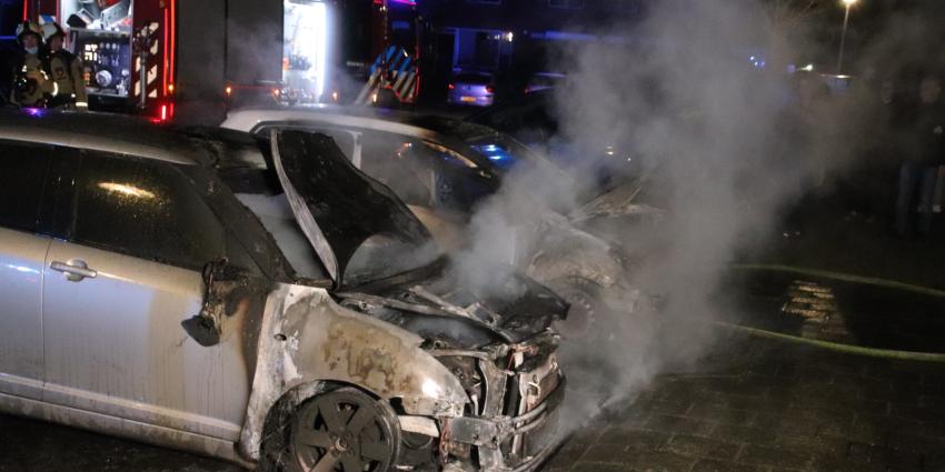 Verwoeste auto's door brand Verwoeste auto's door brand