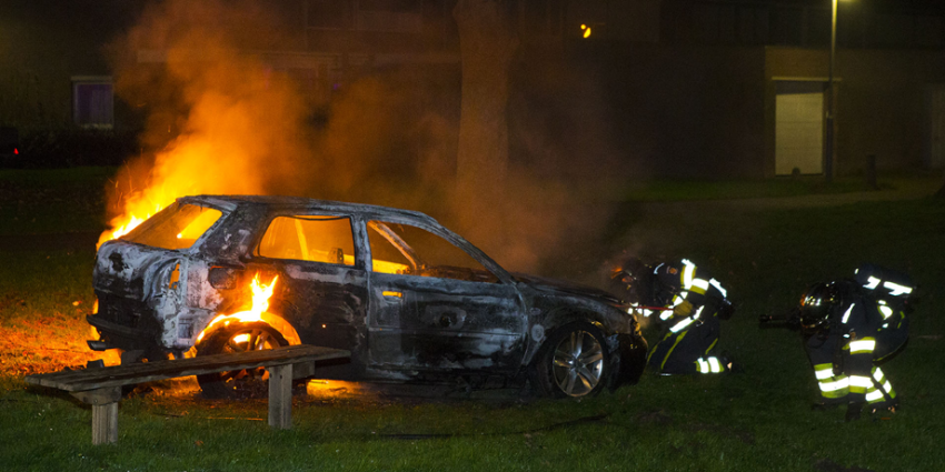 Auto in vlammen op in 's-Hertogenbosch Auto in vlammen op in 's-Hertogenbosch