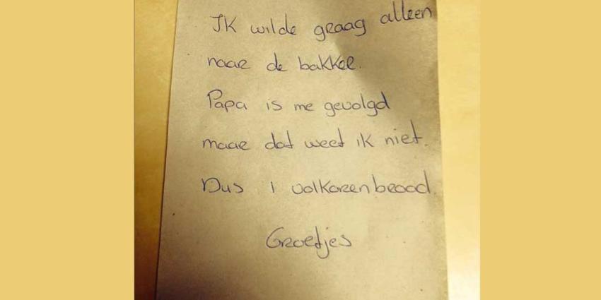 Daan van vier jaar is reuzetrots want hij is 'alleen' naar de bakker geweest Daan van vier jaar is reuzetrots want hij is 'alleen' naar de bakker geweest