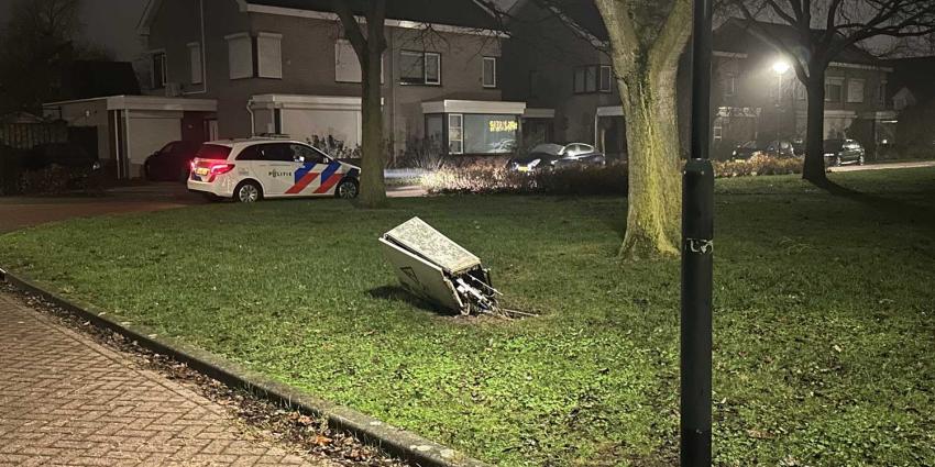 elektriciteitskast-politieauto elektriciteitskast-politieauto