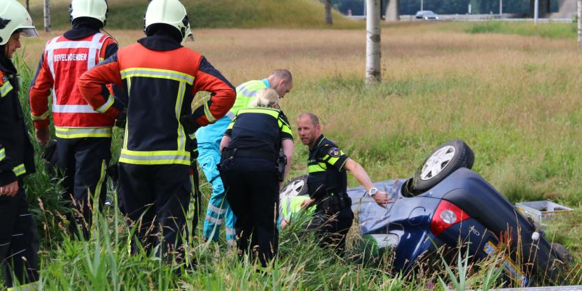 Gewonde bij ongeval N34 bij De Punt Gewonde bij ongeval N34 bij De Punt