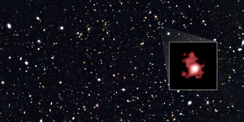 Oudste sterrenstelsel ooit ontdekt door drie Leidse astronomen Oudste sterrenstelsel ooit ontdekt door drie Leidse astronomen