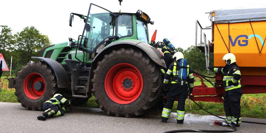 Kortsluiting veroorzaakt brand in traktor in buitengebied Oirschot Kortsluiting veroorzaakt brand in traktor in buitengebied Oirschot