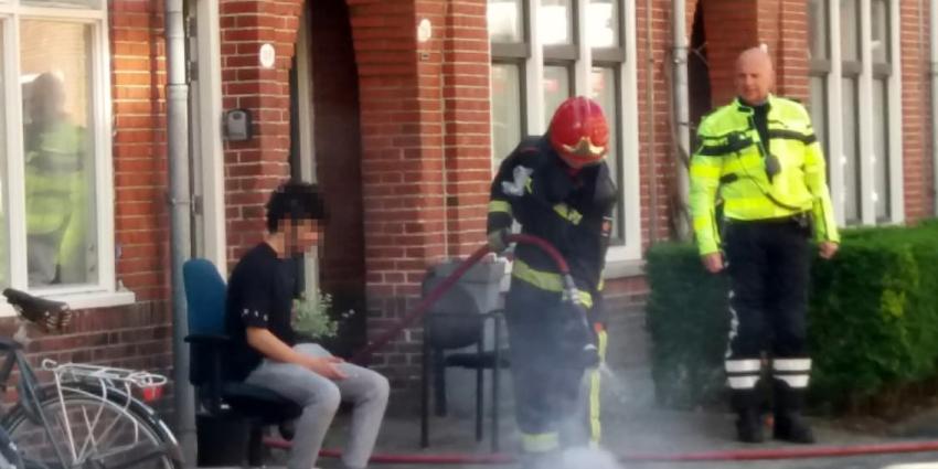 Brandweer koelt pan