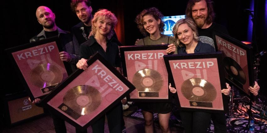Gouden plaat voor Krezip Gouden plaat voor Krezip