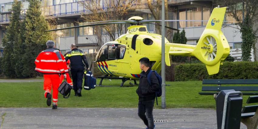 Traumahelikopter voor medische noodsituatie in Schiedam Traumahelikopter voor medische noodsituatie in Schiedam