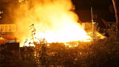 Schuur in brand