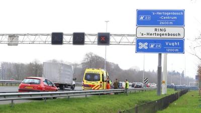 Flinke vertraging op A2 tussen Boxtel en Vught door ongeval