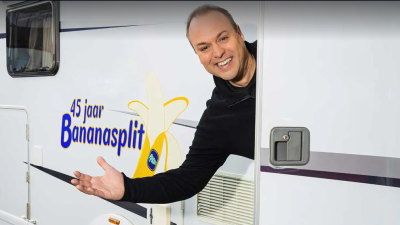 Frans Baur in de camper