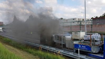 vrachtwagen, brand, a59