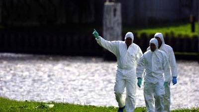 Foto van forensisch onderzoek bij water | Archief EHF