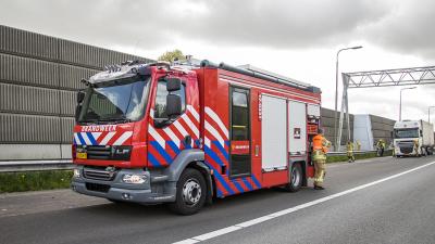 Klein brand in vrachtwagen A4