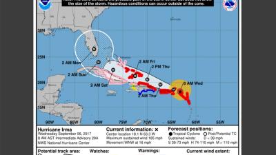 Eerste videobeelden schade door orkaan Irma Eerste videobeelden schade door orkaan Irma