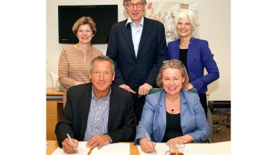 Foto van ondertekening convenant Flevoziekenhuis en AMC | Flevoziekenhuis