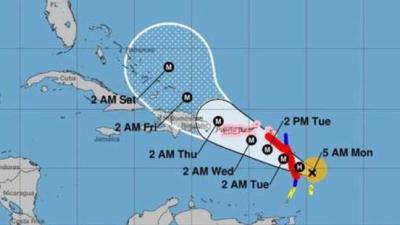 Orkaan Irma stormt af op Bovenwindse Eilanden Orkaan Irma stormt af op Bovenwindse Eilanden