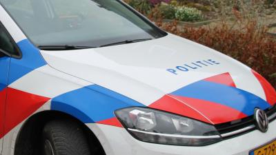 Politieauto met nieuwe striping Politieauto met nieuwe striping