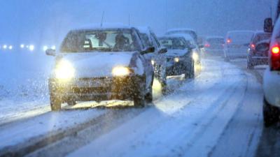 Avondspits flink gehinderd door winterse buien Avondspits flink gehinderd door winterse buien